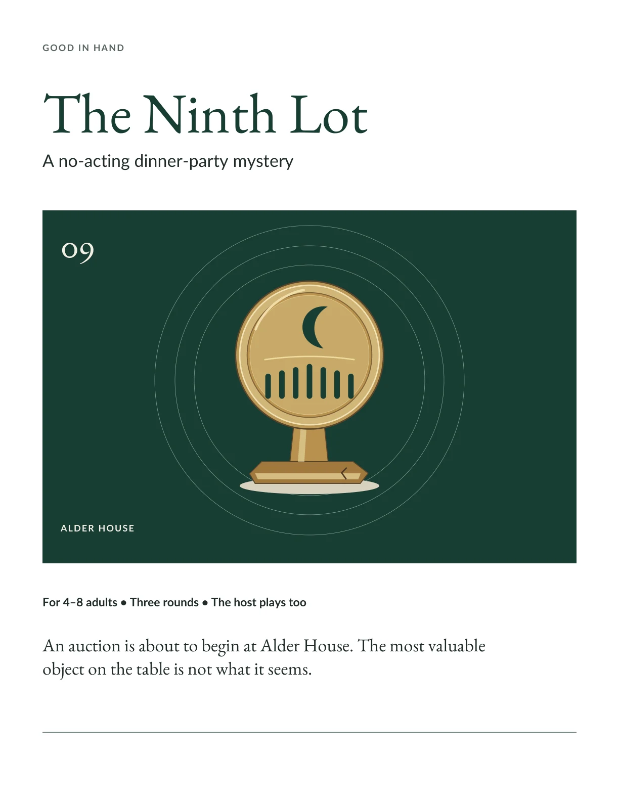 The Ninth Lot cover