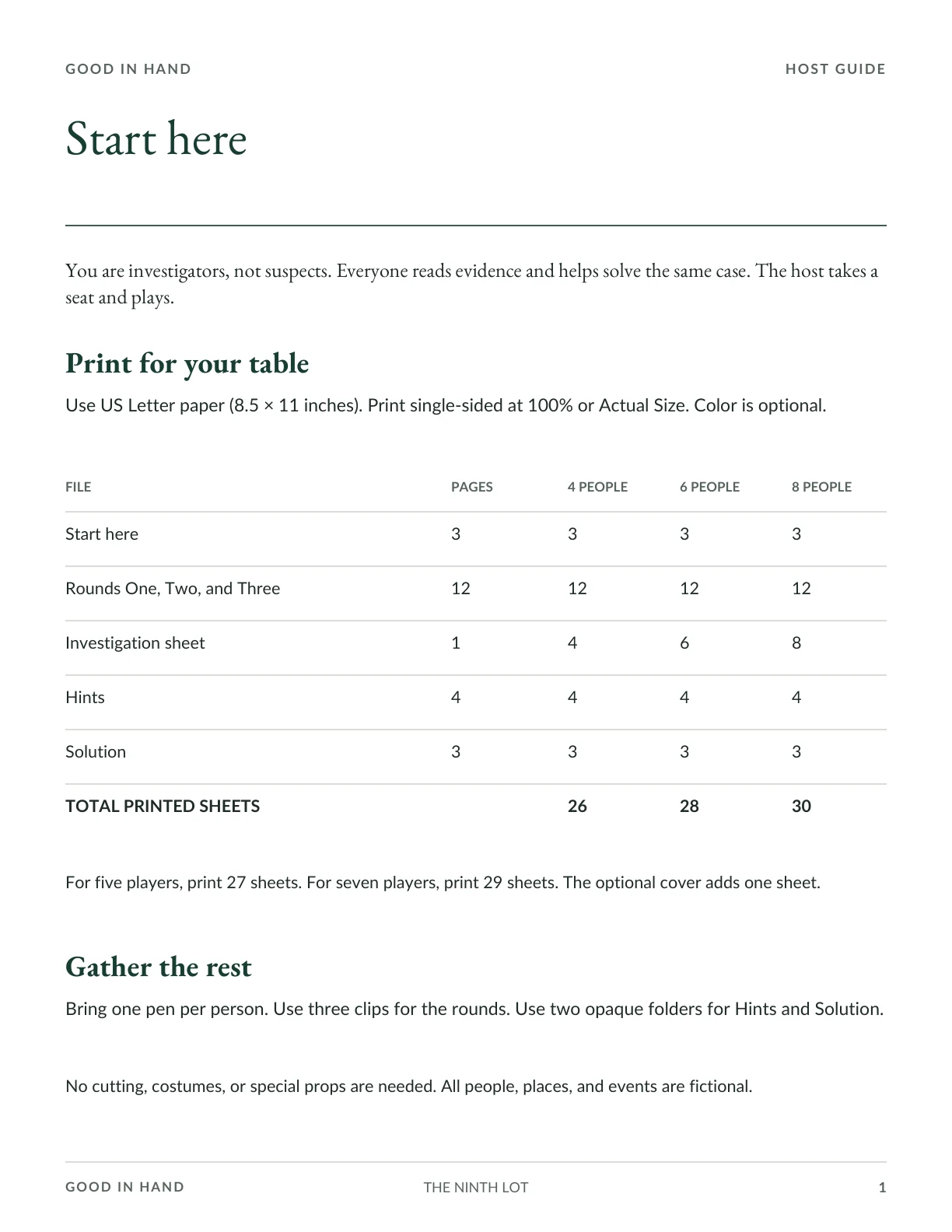 Host preparation guide