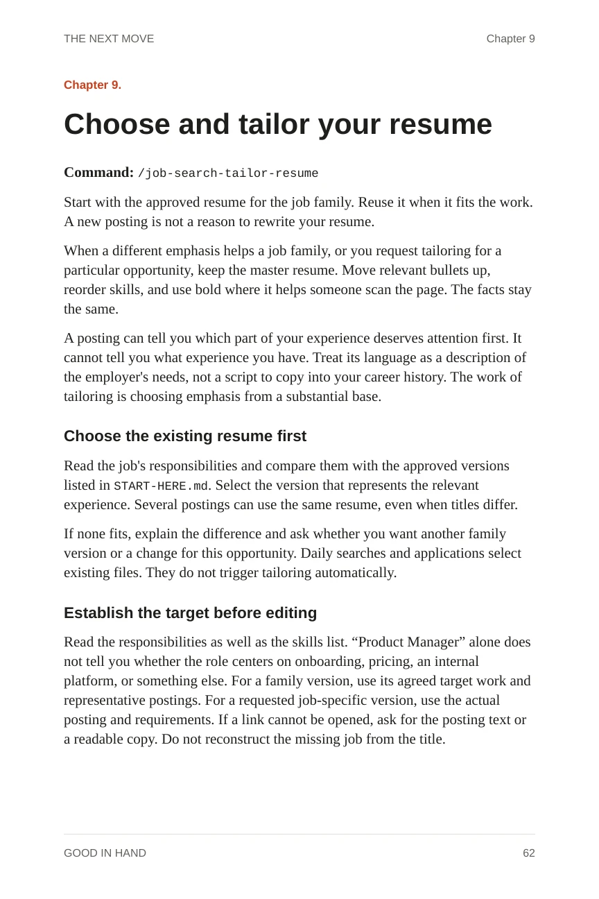 Tailor your resume